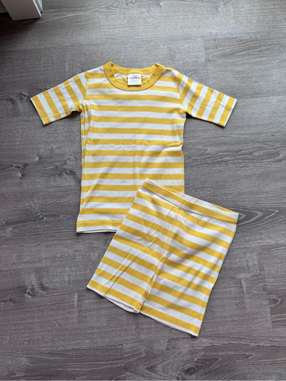 Hanna Andersson Yellow Striped Pajamas